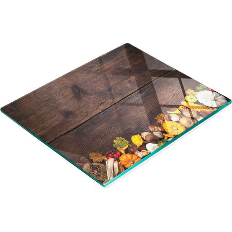 Planche décorative multifonctionnelle pour cuisine, en bois dur, motif champignons, 60 x 52 cm (1/5)