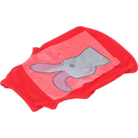 Chemise pour chien, pyjama confortable pour chien, gilet pour animaux de compagnie orné de strass pour chien maltais/poméranien, rouge, taille S (1/5)