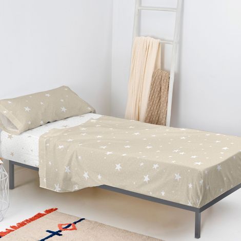 Little star Juego de sábanas 2 piezas 180x270 cm (Cama 105) Beige (1/5)