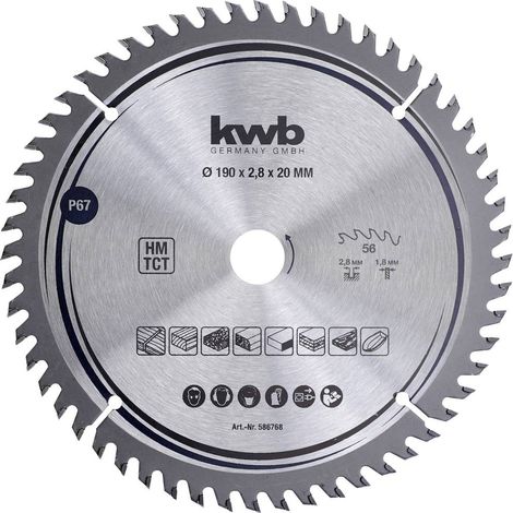 kwb 586768 Lame de scie circulaire au carbure 190 x 20 mm 1 pc(s) (1/2)