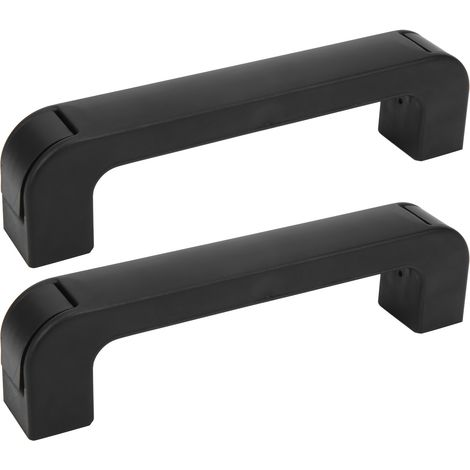 2 Poignées de Porte Industrielles en Métal pour Armoire Électrique, Lot de 2, Dimensions 8.5 x 160 mm (1/5)