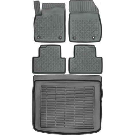 Juego de alfombrillas para coche y maletero para Opel Zafira C Tourer Minivan (2012).