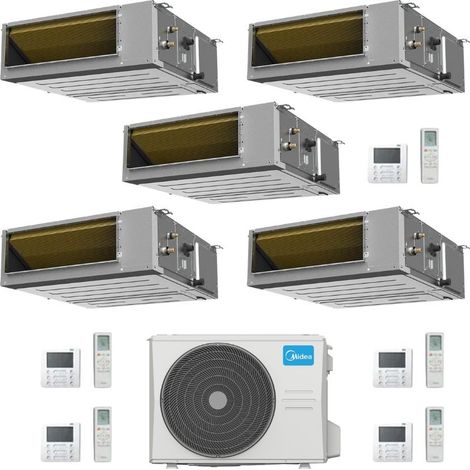 Midea Climatizzatore Canalizzato Penta Split serie A7 MTJ 9+9+9+12+12 con M5OE-42HFN8-Q Inverter R 32 Wi-Fi Classe A++