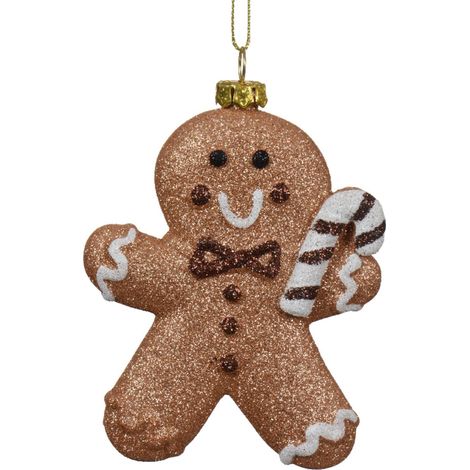 Pendaglio a forma di omino di Pan di zenzero per albero decorazione natalizia da 10 cm (1/2)