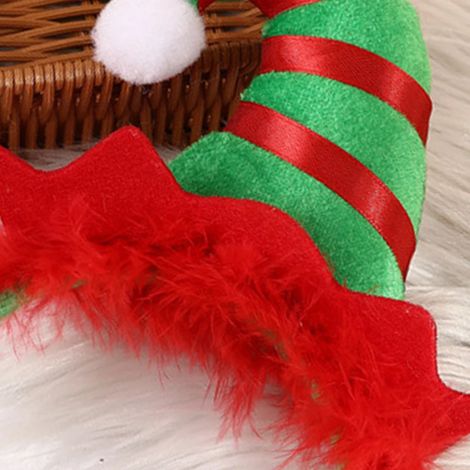 Serre-tête bonnet de Père Noël à paillettes avec couronne dorée, accessoire de cheveux sur le thème de Noël (1/3)