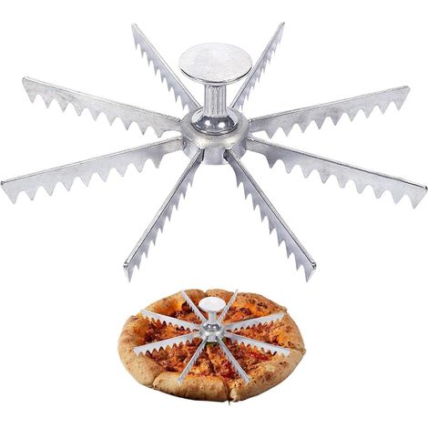 Coupe-tarte entier, marqueur à tarte 6 tranches en alliage d'aluminium, séparateur de portions pour cuisine, fête, maison commerciale (1/5)