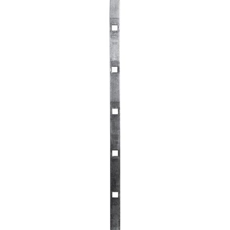 Deco Fer Forge – Barre plate à trous 2000mm – 15 trous carrés 14mm – Acier résistant aux intempéries – Pour ferronnerie et garde-corps