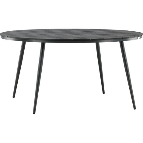 Break Esstisch Ø150cm schwarz.