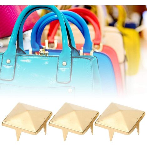 Pyramid Leather Rivets, Decorative Brass Rivets, 100 Pieces (1/5)
