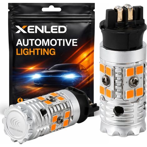 2x Ampoules XENLED V2.0 16 LED SSMG - PWY24W - CANBUS Performance - Clignotant LED orange (1/5)