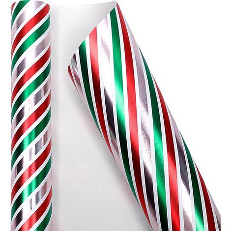 Wrapping Paper - 118 In X 30 In - 80 Gsm - Grid Backing - For Christmas Birthday Wedding - 1 Roll (1/4)