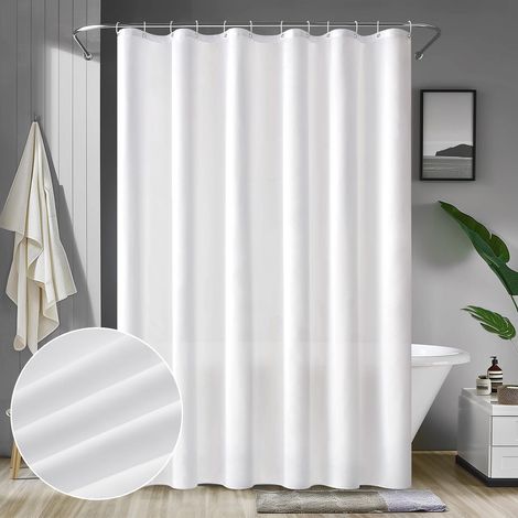 MIULEE Duschvorhang 150x180cm Weiß Wasserdicht Anti-schimmel Polyester (1/5)