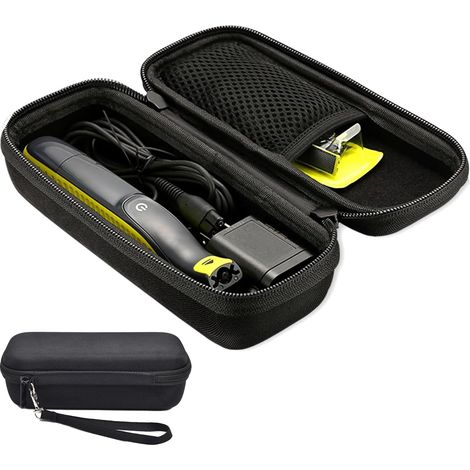 Custodia per Philips OneBlade – QP2734, QP2824, QP6551, QP6651, Custodia per rasoio Philips OneBlade con cinturino da polso per regolabarba, rasoio elettrico e tagliacapelli (nero) (1/5)