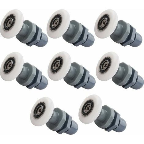 8-teiliges Duschkabinenrollen-Set, 25-mm-Rollen, Schiebetürrollen, geeignet für Glastüren mit einer Stärke von ca. 4–6 mm (1/4)