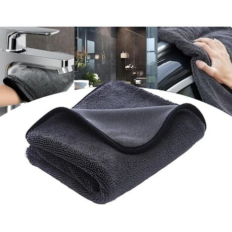 3 paños de microfibra Total Clean de 4060 cm - Paño mágico - Toalla de secado de microfibra de 600 g/m² - para coche, ducha y hogar (1/5)