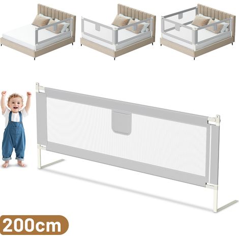 TolleTour Barrière de Sécurité Enfant Lit, Barrière de Lit Enfant Bébé 200CM protection contre les chutes