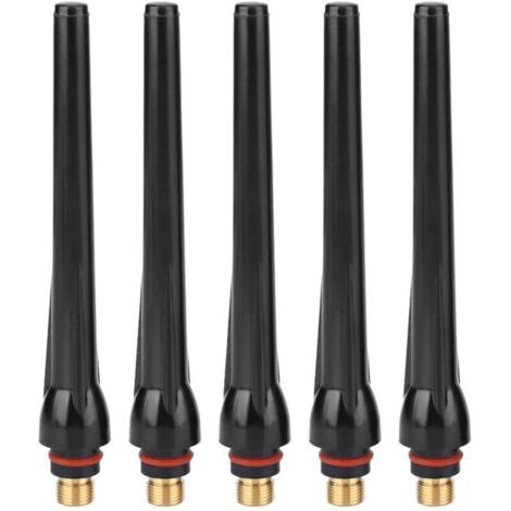 Machines à souder TIG, 0,9 x 0,5 cm, 5 pièces, capuchon arrière long, torche de soudage, couteau de soudage TIG, capuchon arrière pour fournitures de soudage SR17/SR18/SR26 (5 pièces)