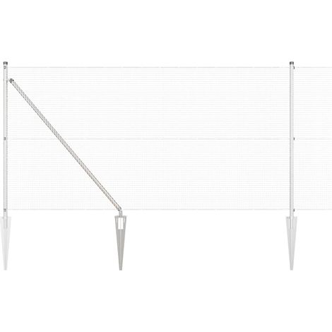 Maison Exclusive - Schweißdrahtzaun mit Spikes 10 x 1 m (B x H)