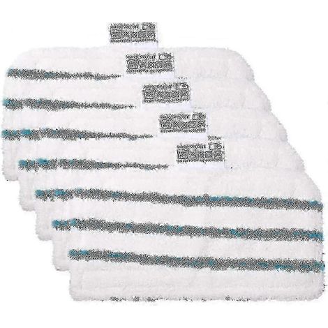 5 lingettes en microfibre lavables AURA pour balais vapeur Black & Decker Qhzl AG hwy (1/4)