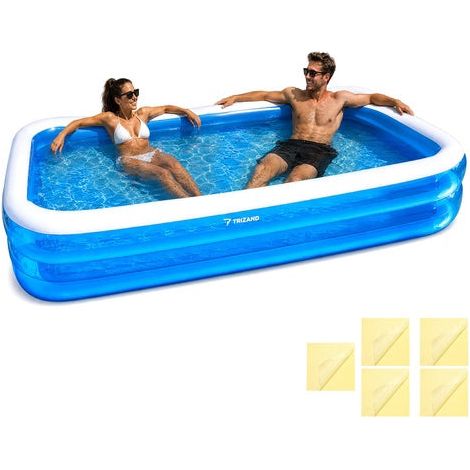 Grande piscina gonfiabile rettangolare, 262x175x50 cm (1/5)
