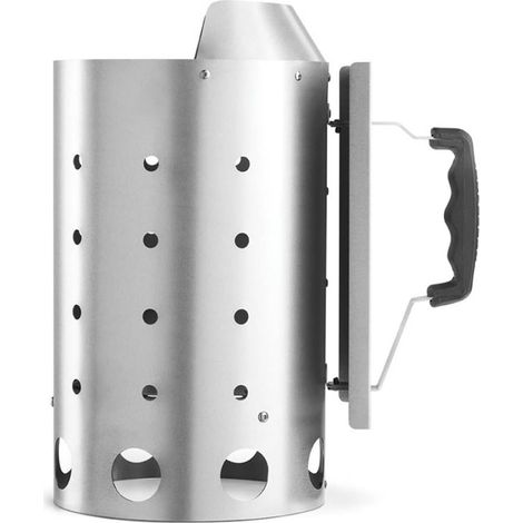 1 Cheminée D'allumage À Charbon, Acier Aluminisé, Poignée Cool Touch, Pour Barbecue (1/5)