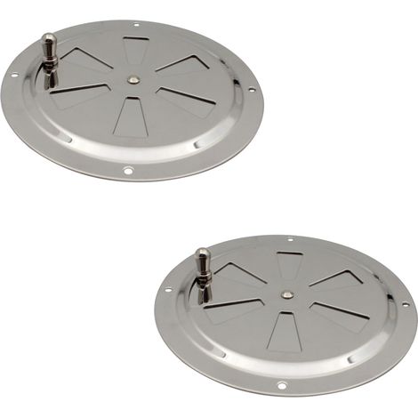 Grille De Ventilation Ronde - Acier Inoxydable 316 - Diamètre 125 Mm - Réglable Manuellement - Pour Bateau Camping-Car Barbecue - 2 Pièces