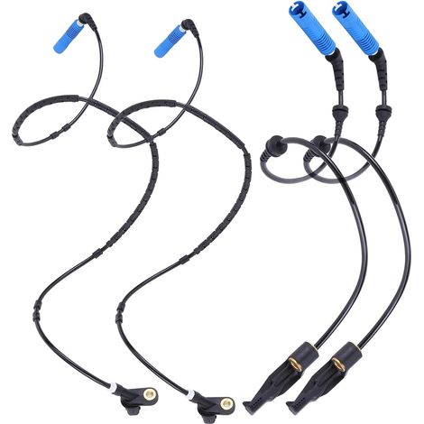 4 Pcs Front & Rear ABS Wheel Speed Sensor 34526752681 34526752682 34526752683 Compatible for BMW 325CI 325I 330CI 330I M3 Left & Right ABS Wheel Speed Sensor Car Anti-Lock Braking System Sensor (1/5)