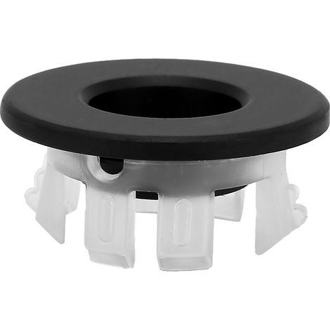 Couvercle de trop-plein pour lavabo de salle de bain, décoration pour évier de cuisine, trou de rechange pour salle de bain, noir