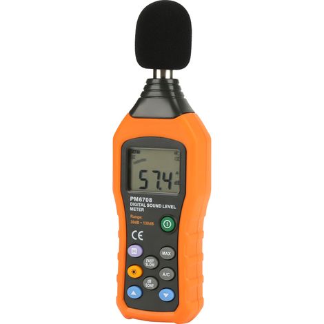 PEAKMETER PM6708 LCD Digital Audio Dezibel Schallpegelmesser Tester 30-130dB (1/5)