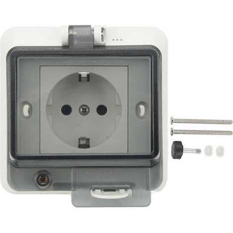 Standard IP66 wasserdichte Wandsteckdose, verdeckte Wandmontage, Steckeradapter mit PC-Gehäuse, 16 A