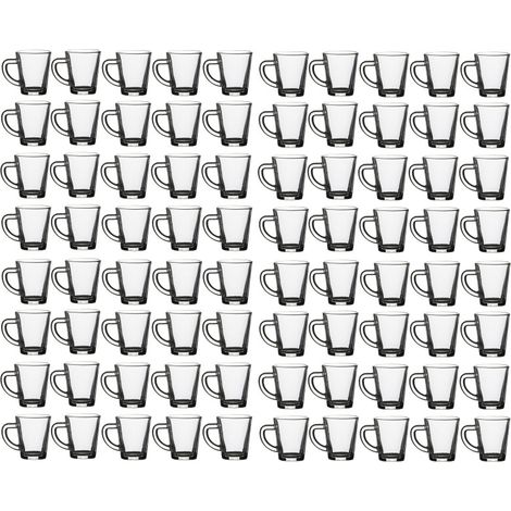 Lot de 80 tasses espresso 7cl en verre transparent - Livraison gratuite