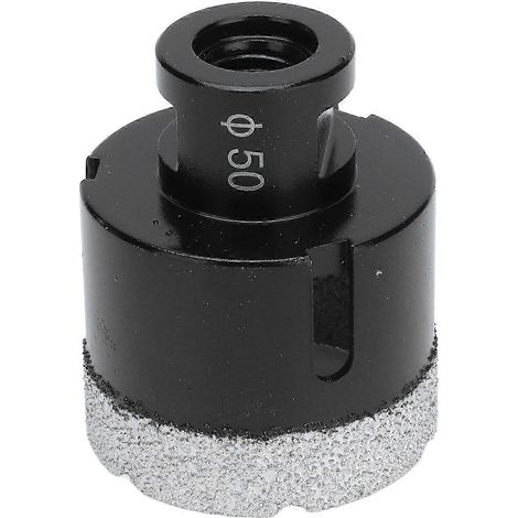 Foret diamanté brasé sous vide, scie cloche pour marbre M14, noir, 50 mm (1/5)