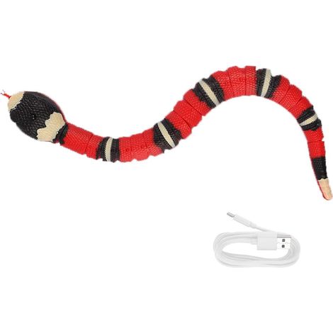 Intelligentes Schlangenspielzeug mit Bewegungssensor für Katzen, interaktives Spielzeug, lustiges Geschenk für Kinder, realistische Simulation über USB, elektrisch