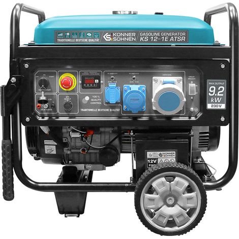 Könner & Söhnen – Groupe électrogène à essence 9,2kW – Moteur monocylindre 18,5 ch – Démarrage électrique – Prise ATS pour alimentation continue - KS 12-1 E (1/5)