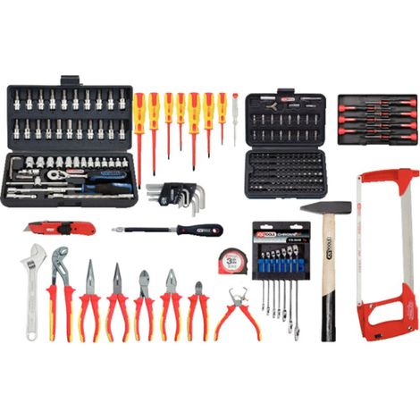 KS Tools  117.0195 Elektriker Werkzeug-Pilotenkoffer bestückt 195teilig (1/3)