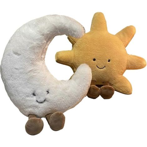 Peluche Lune et Soleil Mignonne, Jouet Météo Dessin Animé, Peluche Comme sur la Photo