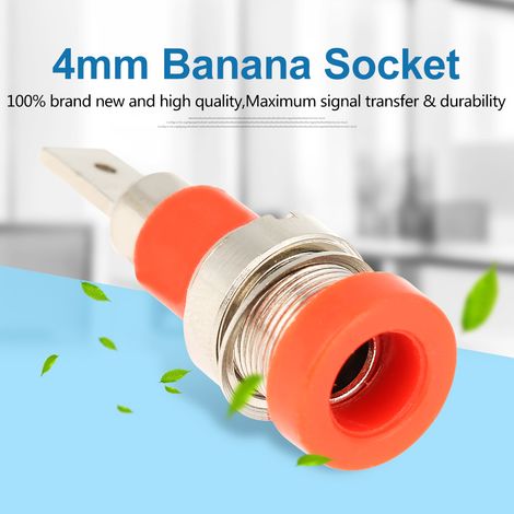 10 Stück Bananenstecker 4,0 mm in verschiedenen Farben für die Montage von Messspitzen in Schalttafeln (1/5)