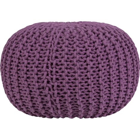Pouf CONRAD Baumwolle Purpur