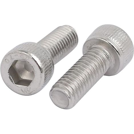 M6x16mm Vis Filetage À Gauche à Six Pans Creux Boulon en 304 Acier Inoxydable (1/2)