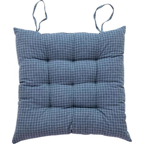 Galettes de Chaise 38x38x2 cm avec Liens , Universel Coussin Chaise Jardin Housse en Linge de Coton, Facile à Nettoyer, Bureau Tatami pour Intérieur Extérieur Coussin Jardin Cuisine,T-Audace (1/5)