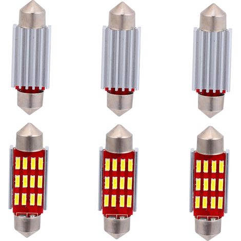 Feston 39-mm-LED-Lampen – 6er-Pack – Aluminium – Kennzeichen- und Innenraumbeleuchtung – Auto (1/5)