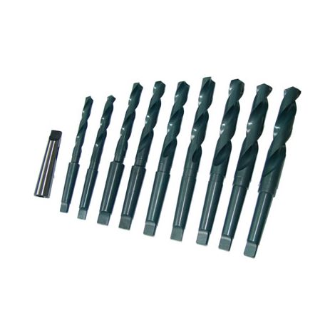 Coffret de forets HSS 9 pièces – Cône morse MK2 et MK3 – Pour bois dur et béton armé – Envergure mandrin 14-30 mm – Guede (1/3)