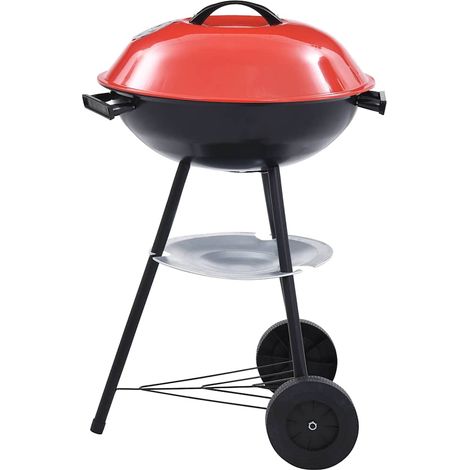 vidaXL Barbacoa de carbón portátil con ruedas XXL 44 cm (1/2)