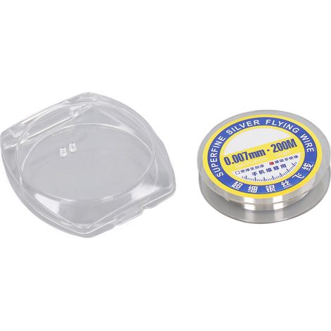 Fil de soudure argent ultra-fin 0,007 mm, câble de réparation électronique industrielle, fil conducteur fin pour micro-soudures. (1/5)