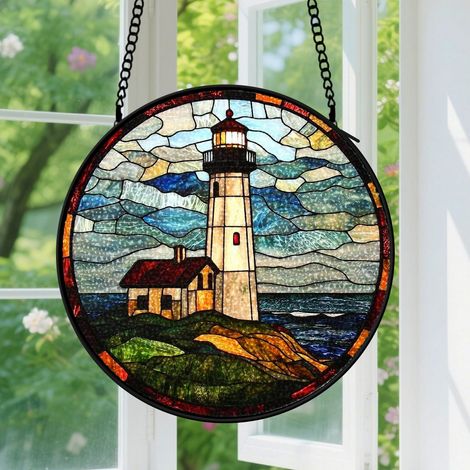 12.5cm Suspension en vitrail, attrape-soleil unique, décoration fenêtre, cadeau pour amateur de plantes, femme, couple, meilleur ami, famille, collègue, camarade (1/5)