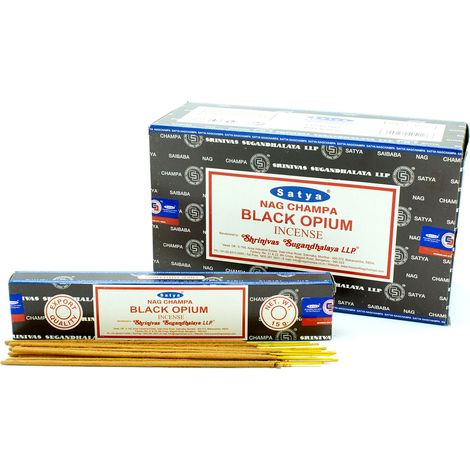 Bâtons d'encens Satya 15g - Opium Noir- Vendu par 1 (1/2)