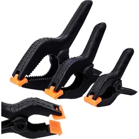 Pince bois, 12 pièces, plastique, pour menuiserie et collage (1/5)