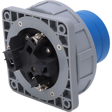 Prise industrielle 3 broches 63 A étanche IP67 2P+T pour applications électriques et aéroportuaires (1/5)