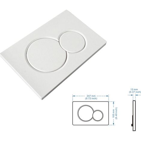 Adapté à Plaque de déclenchement GEBERIT Sigma01 blanc-alpin (1/5)