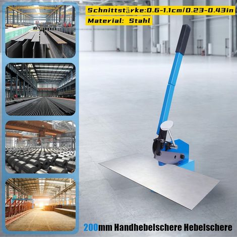 Manuelle Plattenschneider 200mm, maximale Schneiddicke 6mm, Bearbeitung von Hartplatten